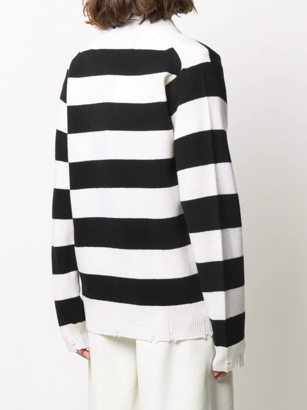 striped long-sleeve cardigan - 4