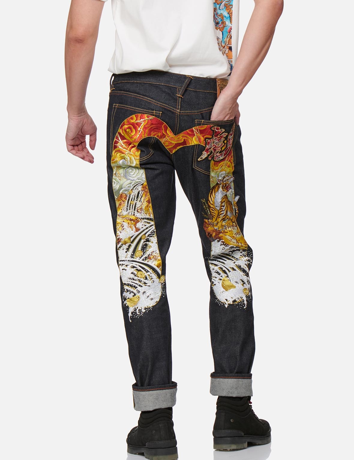 2022 GOLD EDITION “YEAR OF THE TIGER” CARROT-FIT DENIM JEANS #2017 - 3
