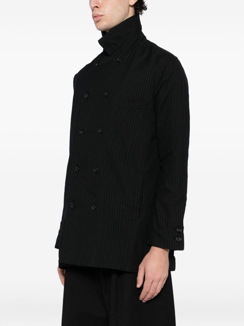 pinstripe double-breasted jacket - 3