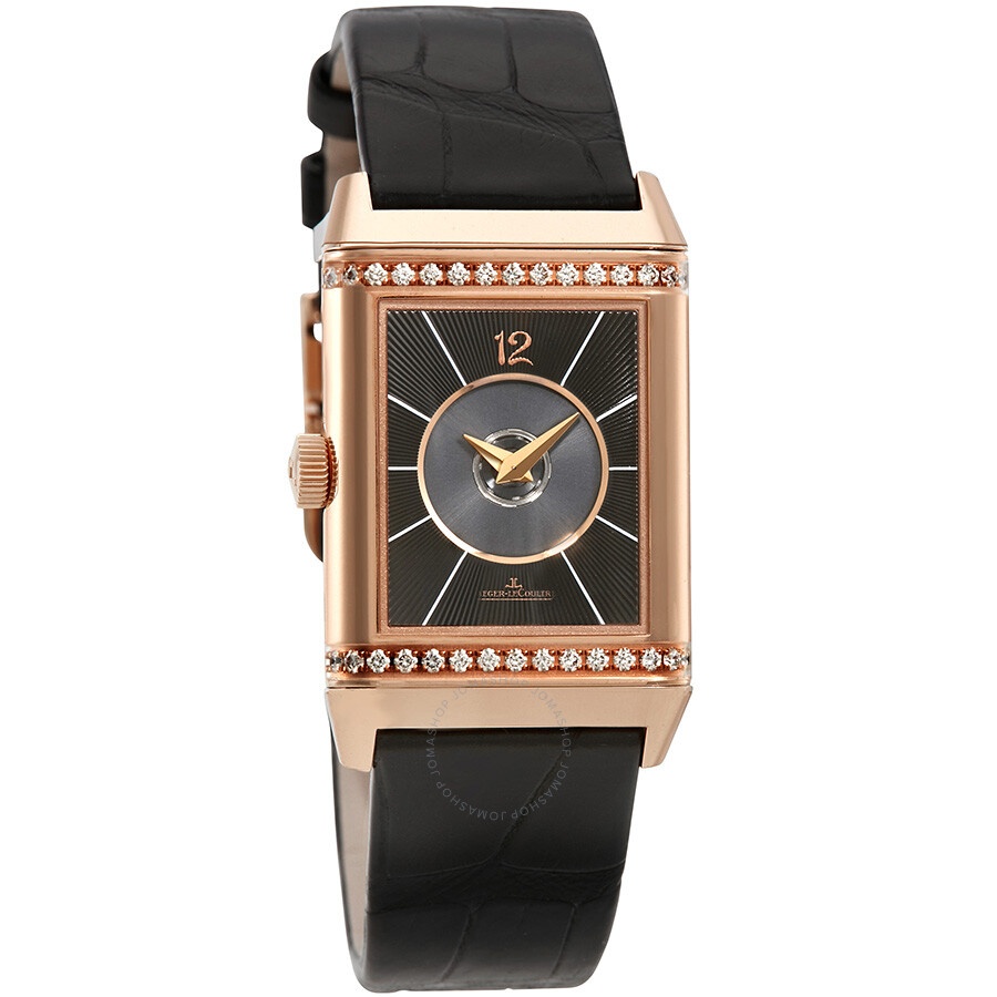 Jaeger LeCoultre Reverso Classic Medium Duetto Silvered guilloche Automatic Ladies Watch Q2572420 - 4