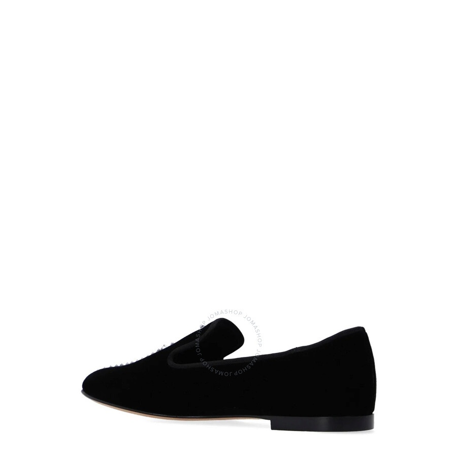 Giuseppe Zanotti G-Dalila Crystal Rhinestone Velvet Loafers - 4