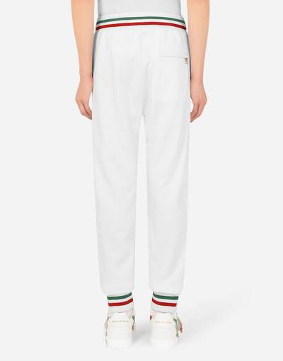 Dolce & Gabbana Jersey jogging pants with patch outlook