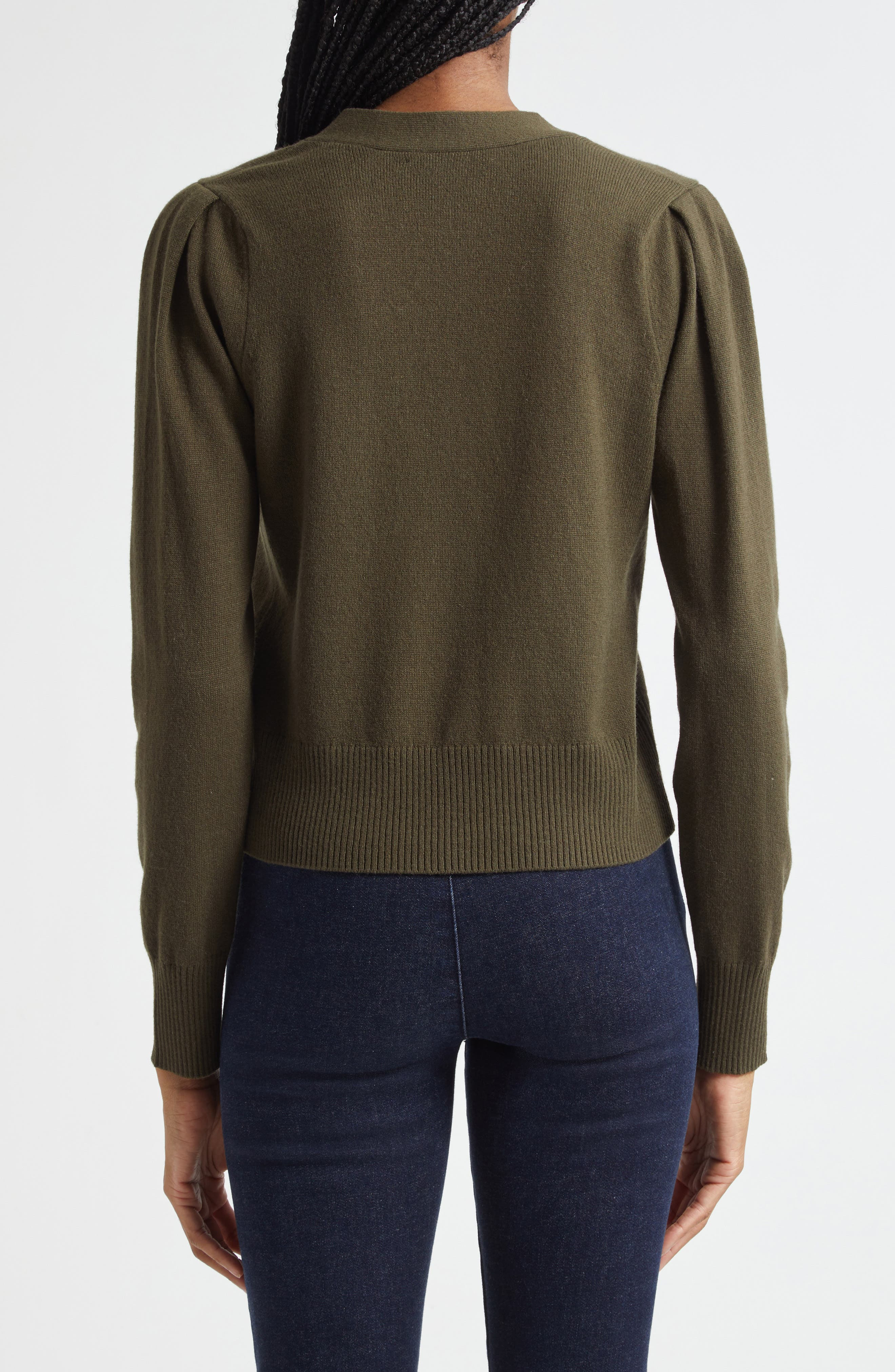 Veronica Beard Solene Cashmere Cardigan in Cypress at Nordstrom - 2