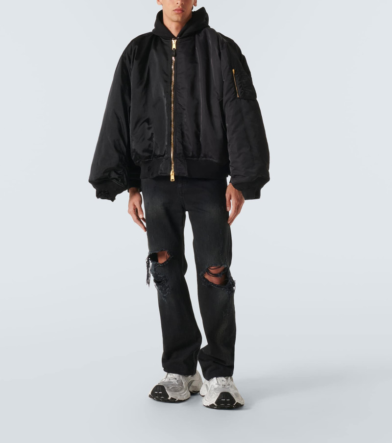 BALENCIAGA Cotton-trimmed bomber jacket outlook