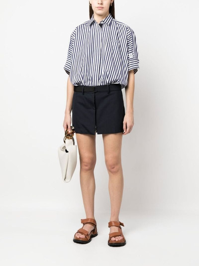 sacai striped-panelled shirt dress outlook
