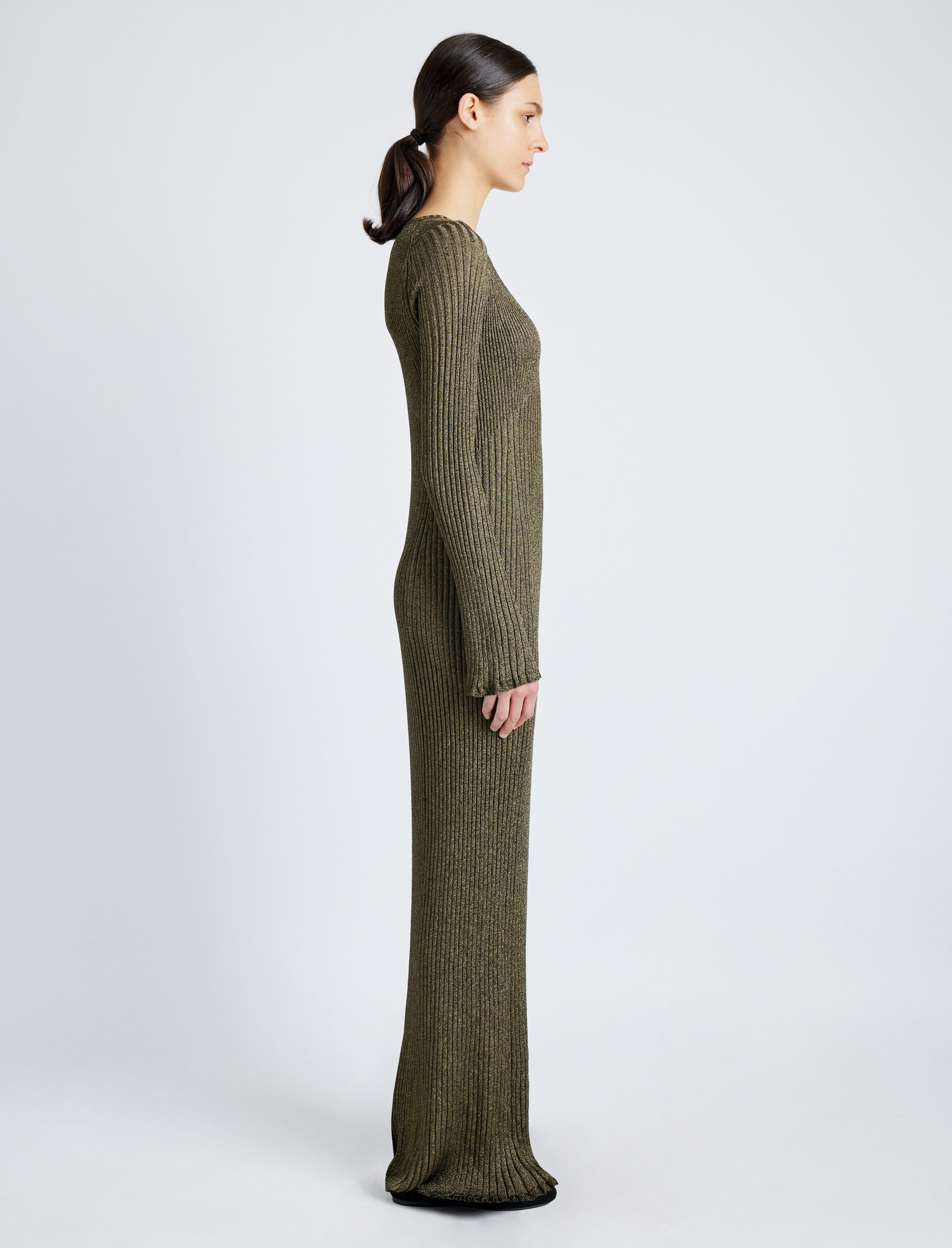Joni Dress in Metallic Rib - 3