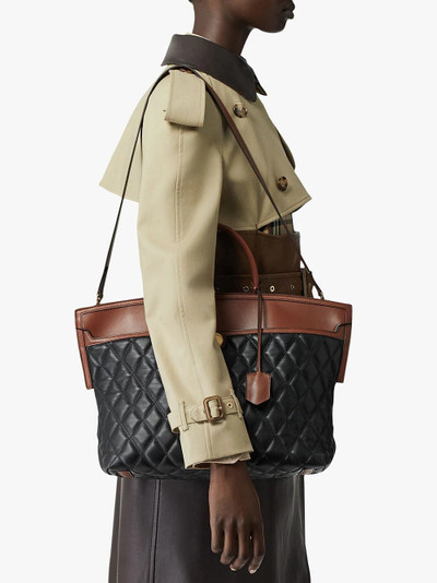 Burberry Quilted Lambskin Society Top Handle Bag outlook