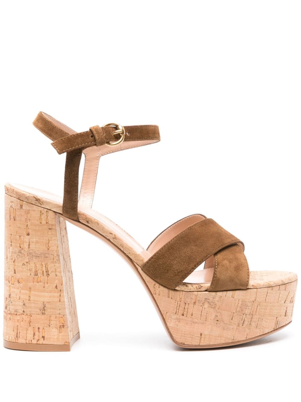 128mm suede platform sandals - 1