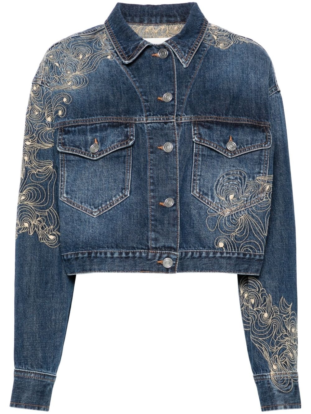 Isleya cropped denim jacket - 1