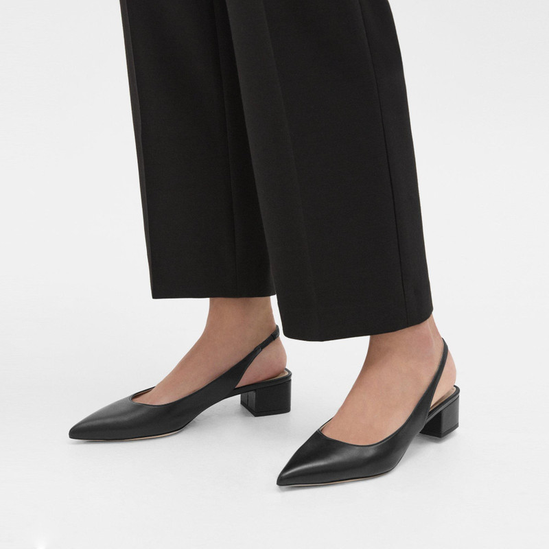 Theory Slingback Pump in Leather outlook