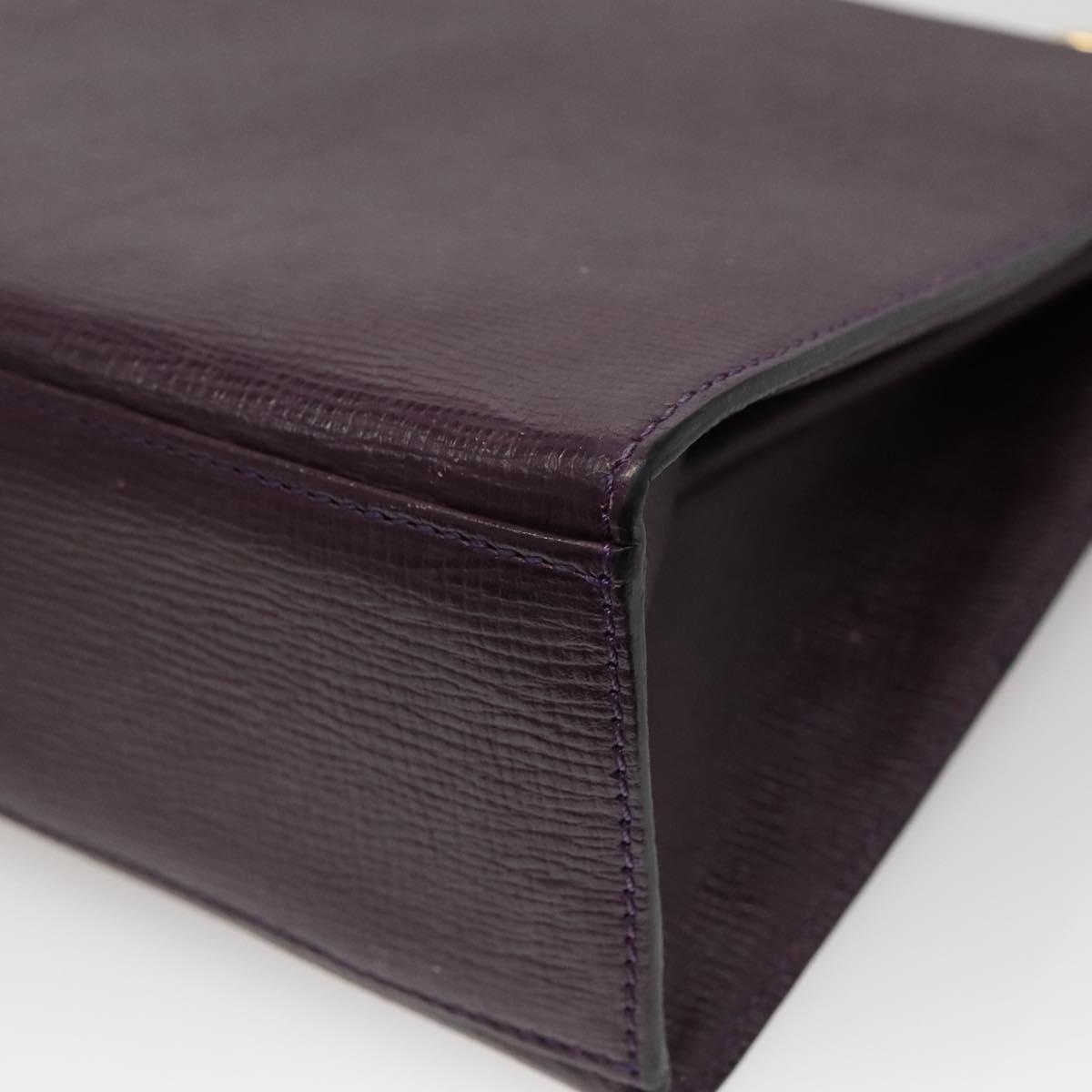 CELINE Hand Bag Leather Purple - 12