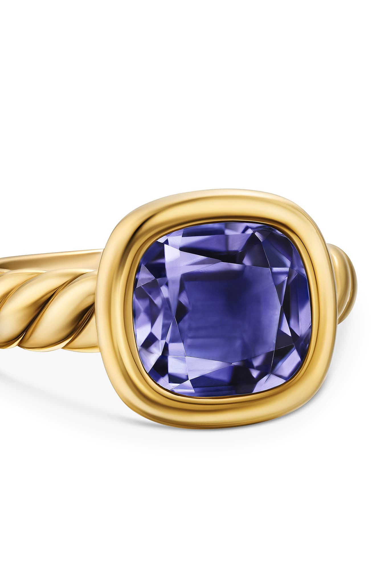 David Yurman DY Mercer® Stone Ring in 18K Yellow Gold, 10mm in Iolite at Nordstrom - 3