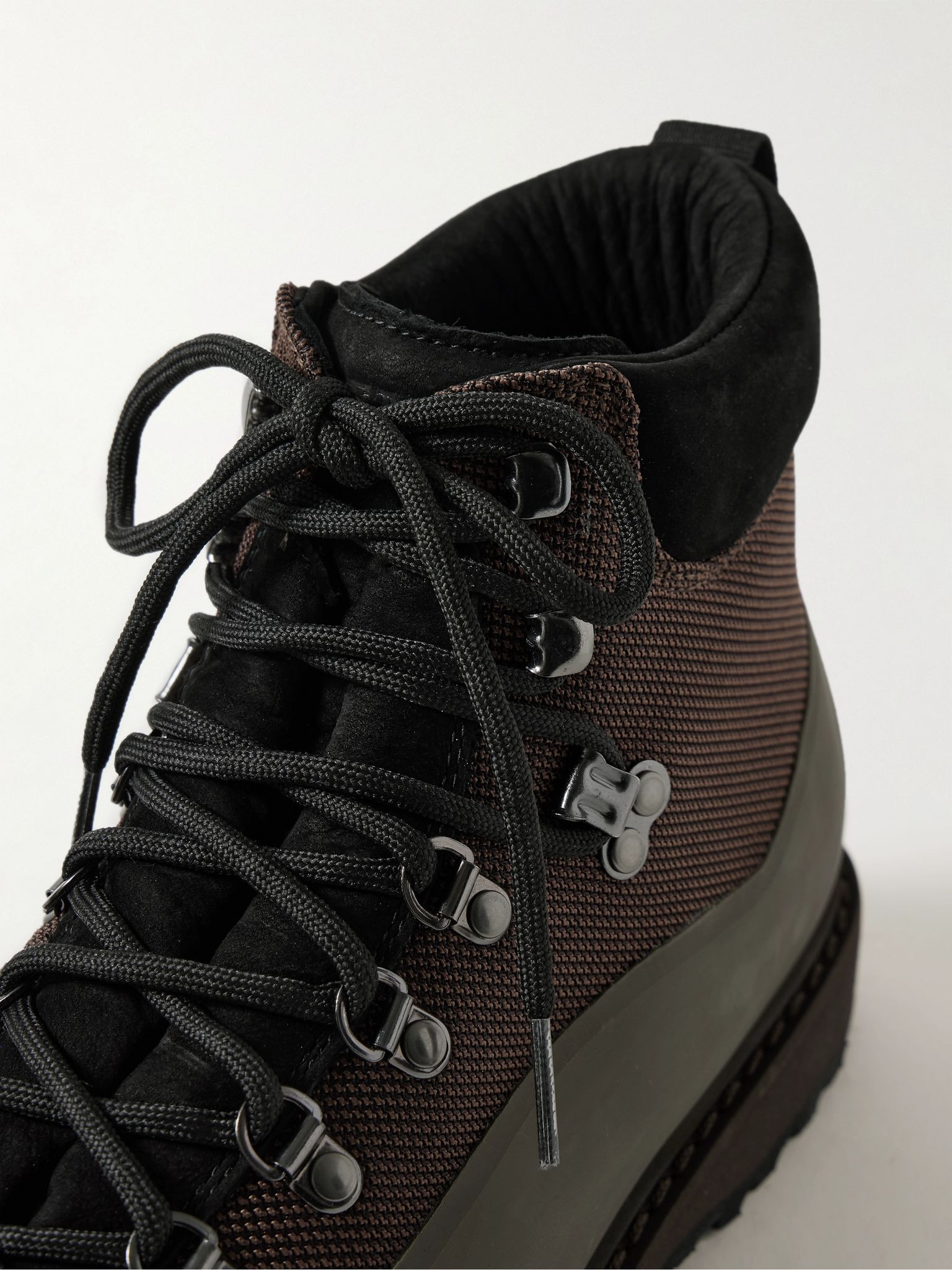 Roccia Vet Sport Suede and Rubber-Trimmed Tech-Shell Hiking Boots Brown - 6