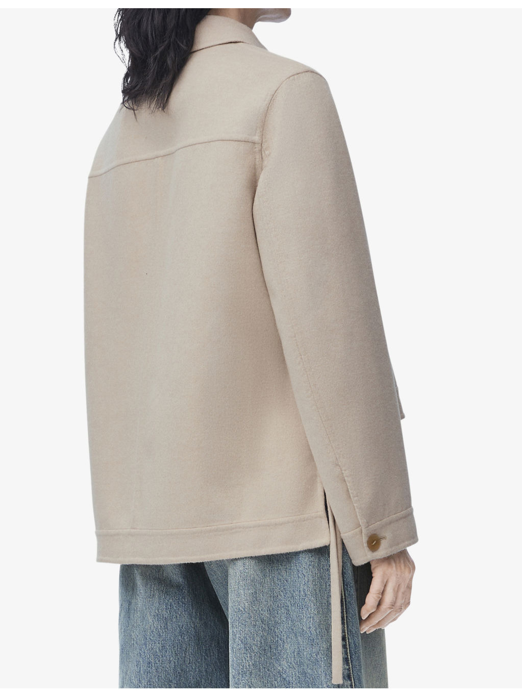 Workwear Logo-patch cashmere and wool jacket - 4