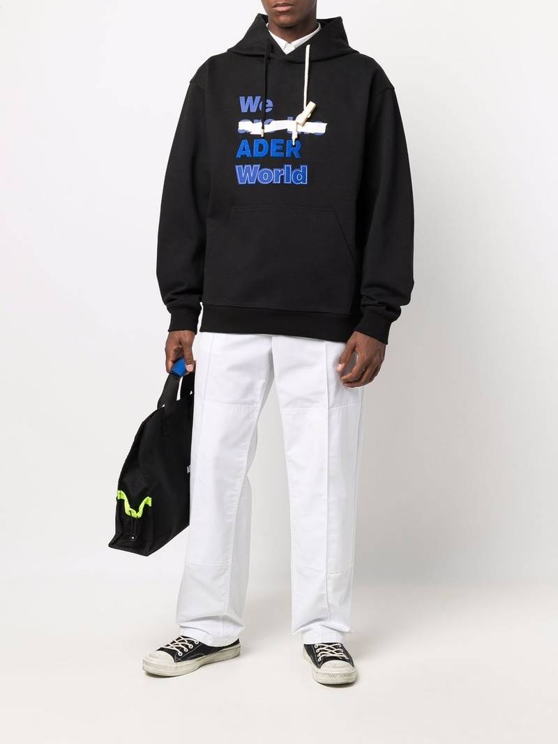 ADER error slogan print hoodie outlook