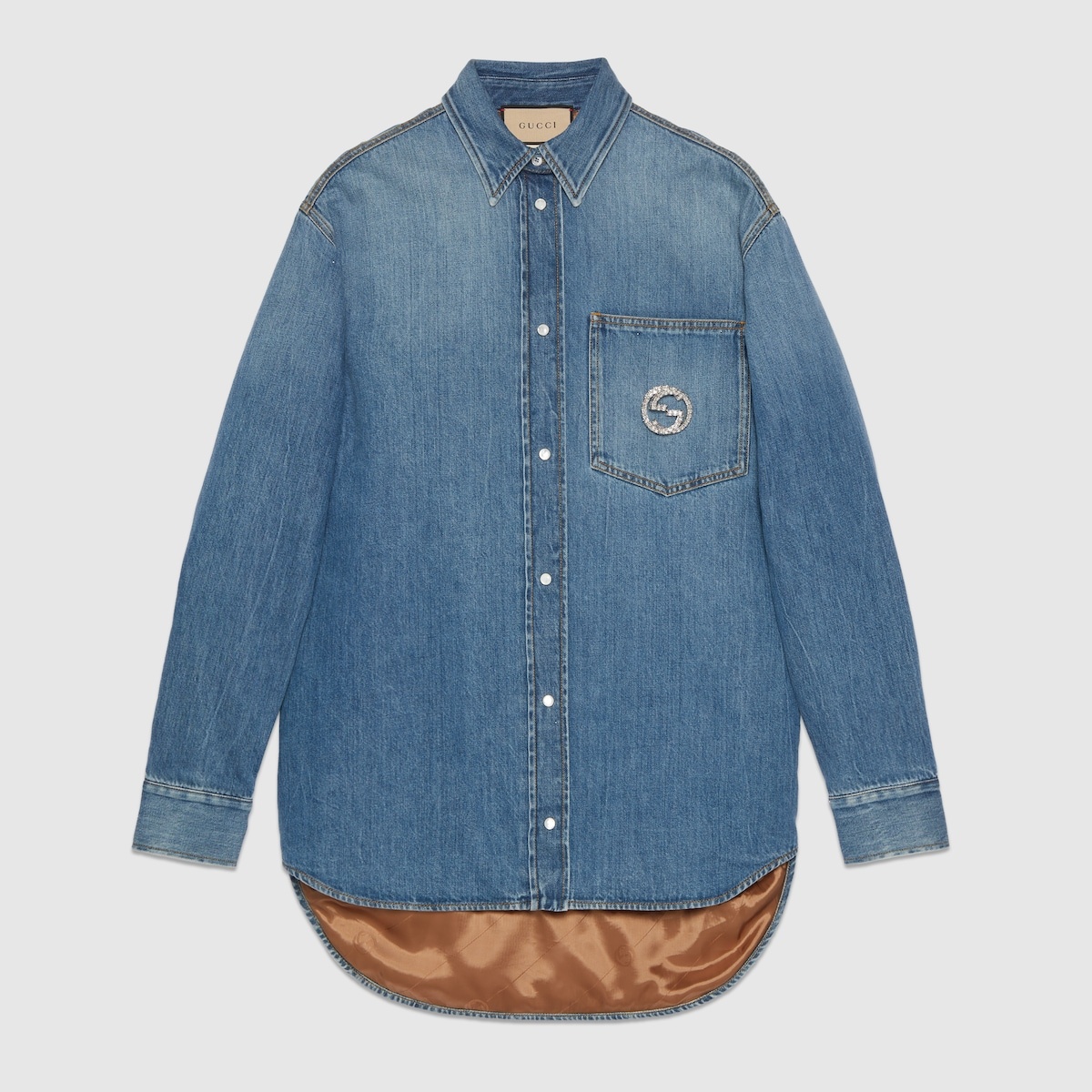 Washed organic denim shirt - 1