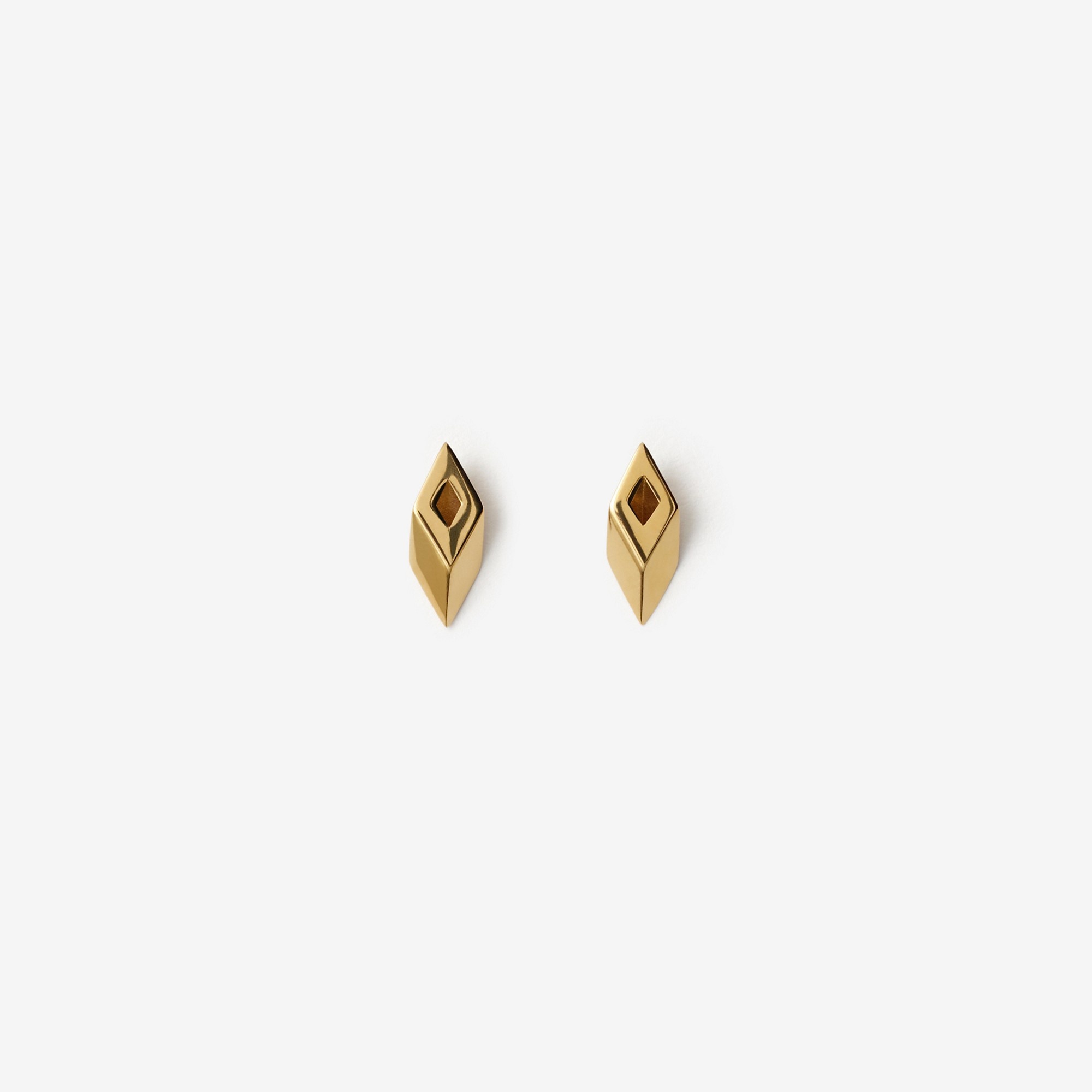 Gold-plated Hollow Stud Earrings - 1