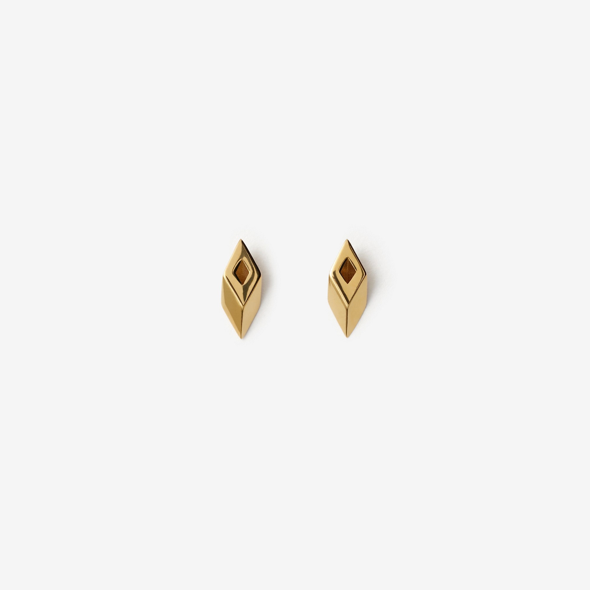 Gold-plated Hollow Stud Earrings - 1