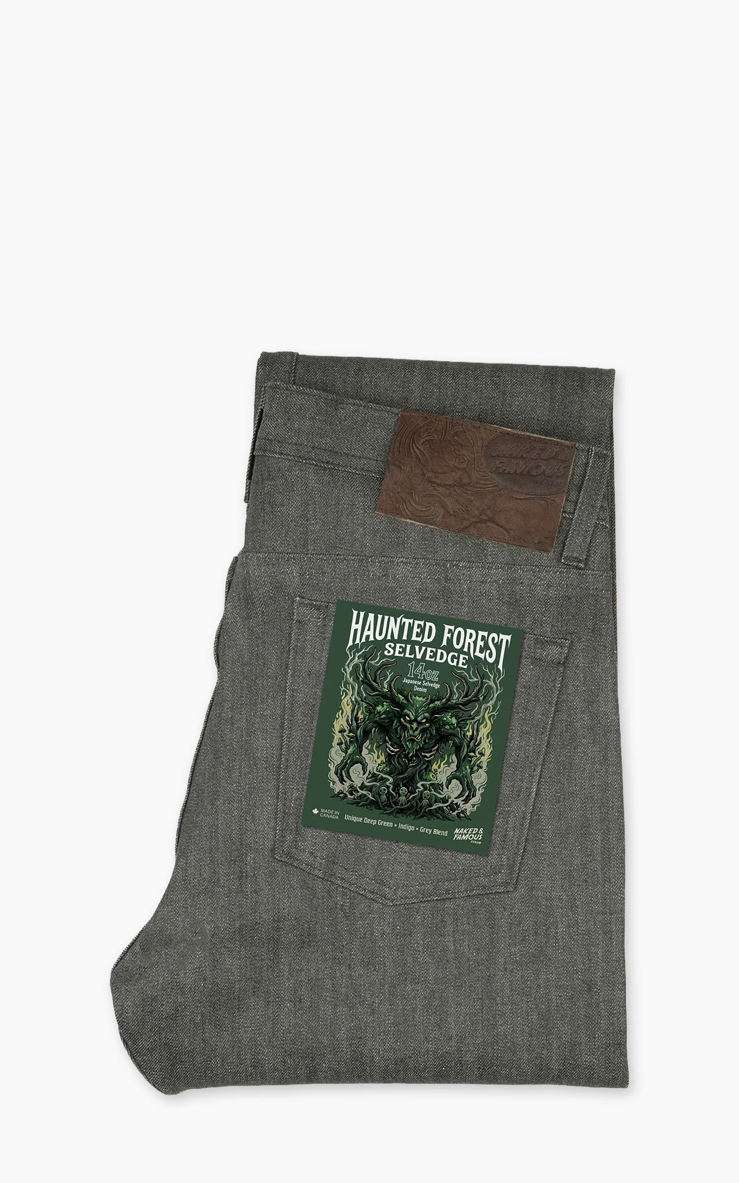 NAKED & FAMOUS DENIM WEIRD GUY HAUNTED FOREST SELVEDGE 14OZ - 1