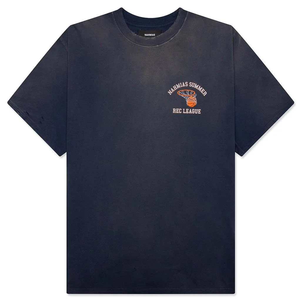 REC LEAGUE BOXY TEE - NAVY - 1