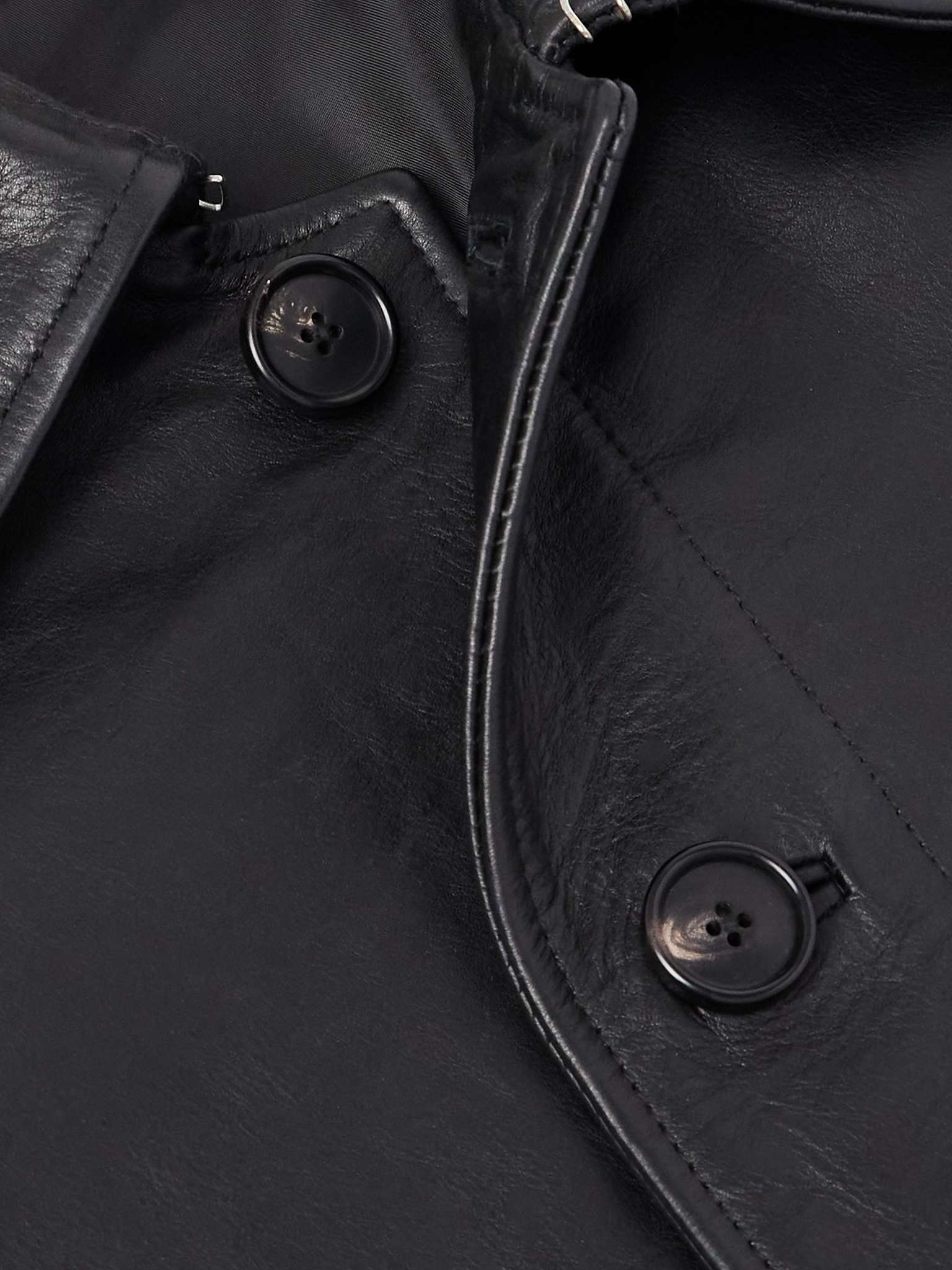 Continental Cropped Leather Jacket - 4