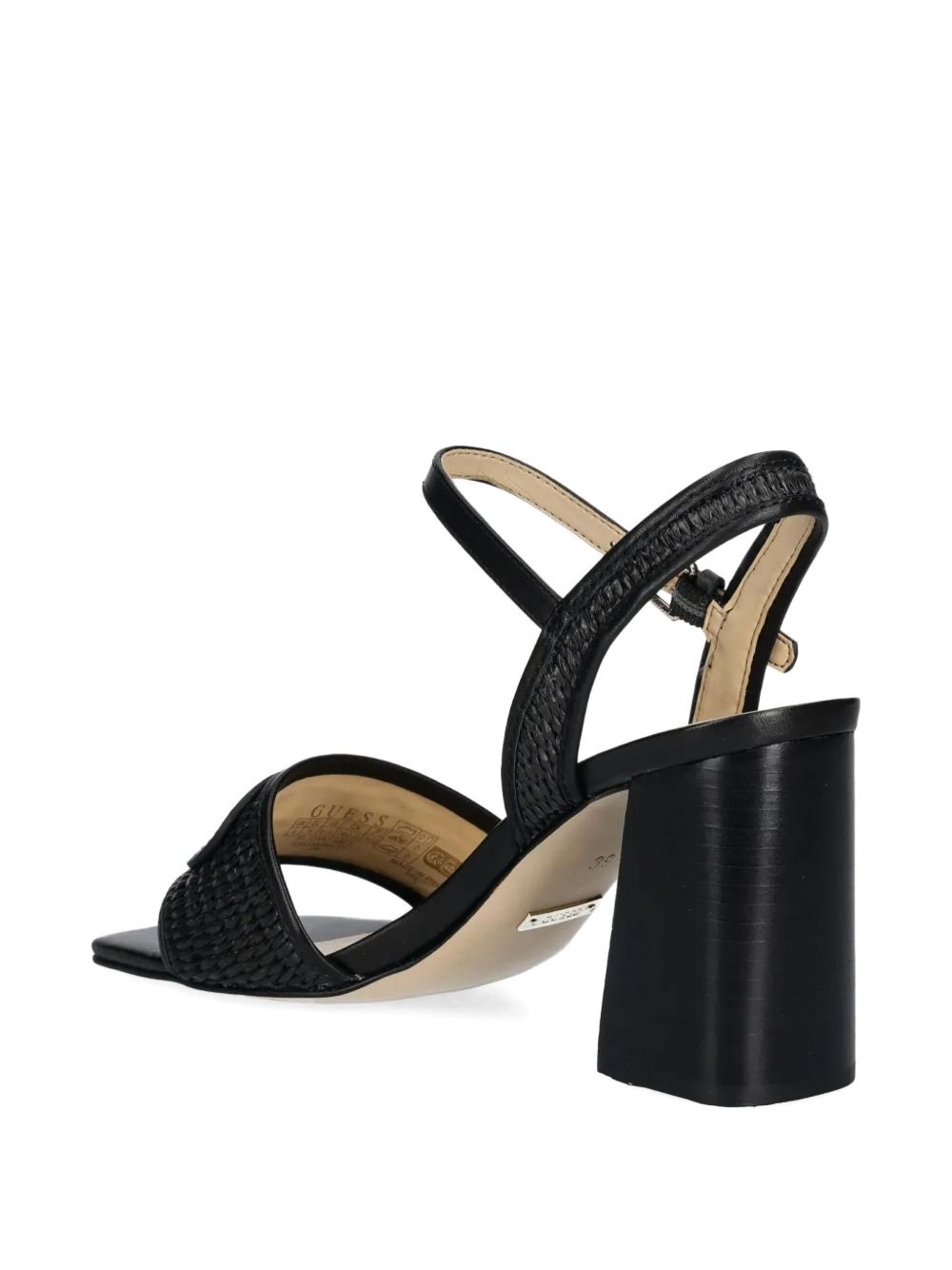 85mm Ganika woven-strap block-heel sandals - 3