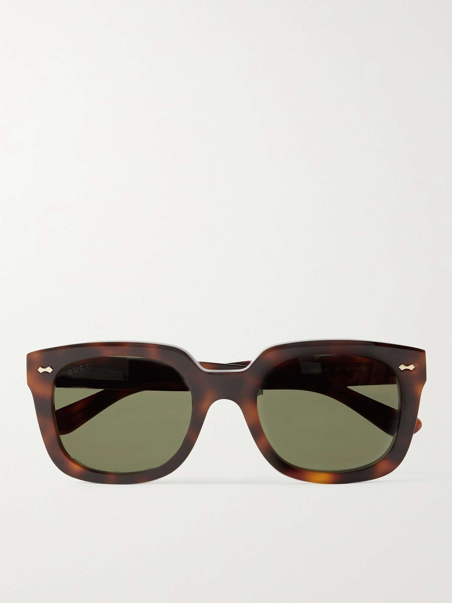 Square-Frame Tortoiseshell Acetate Sunglasses - 1