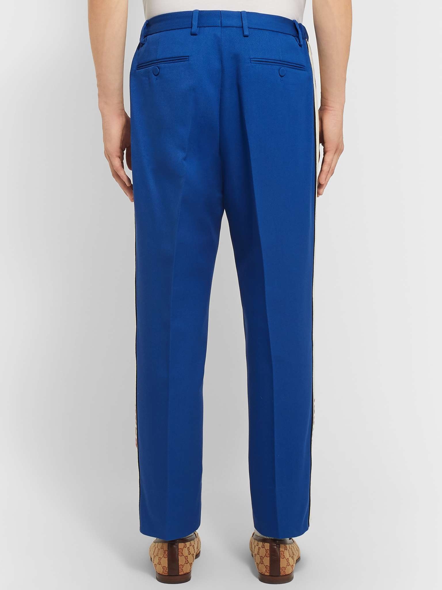 Poplin-Trimmed Cotton-Twill Suit Trousers - 5