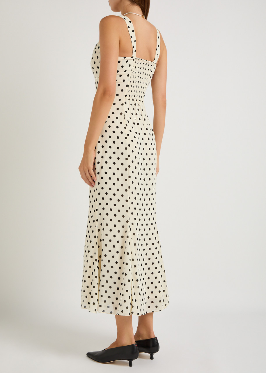 Reformation Laine Polka dot Georgette Maxi Dress - 3