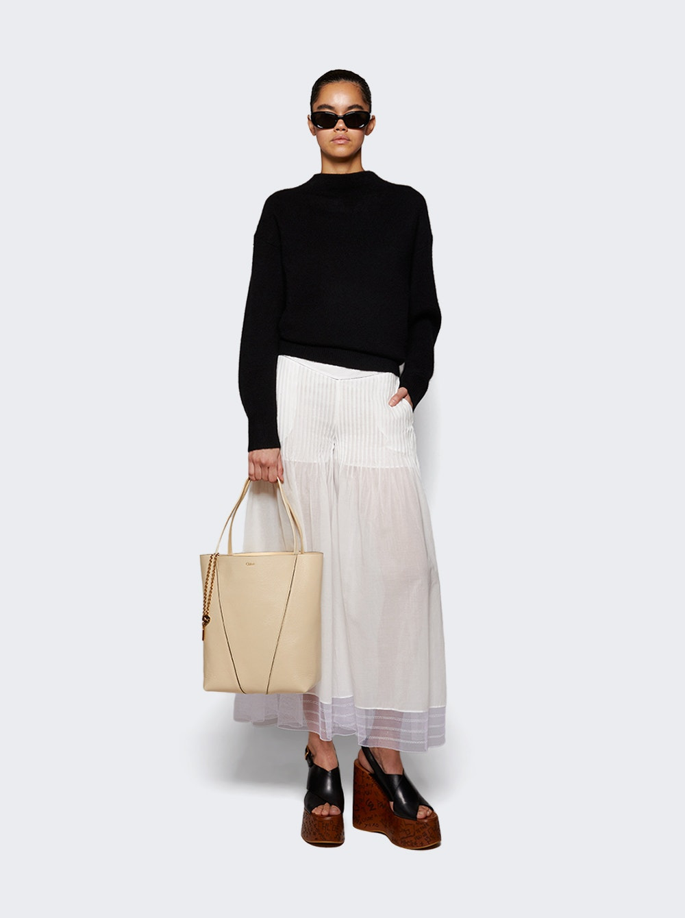 Vanished Pintucked Pant White - 5