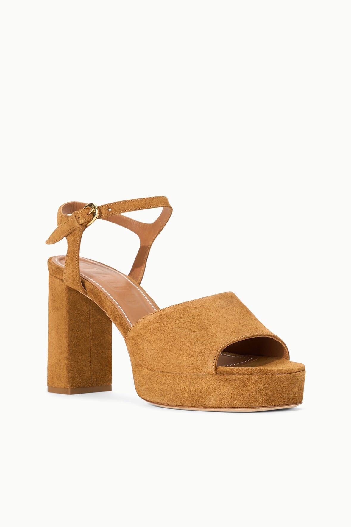 STAUD JODIE PLATFORM HEEL TAN - 3