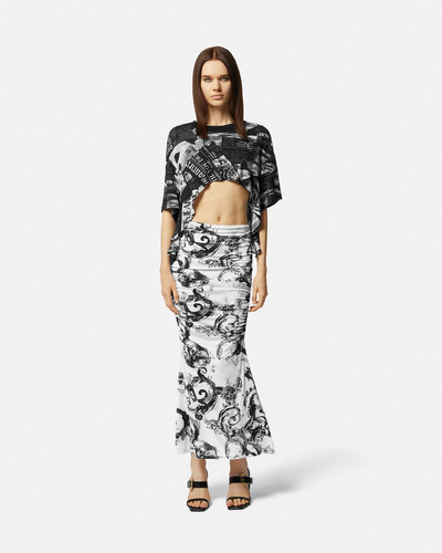 VERSACE JEANS COUTURE Watercolor Couture Long Skirt outlook