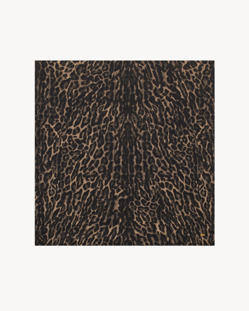 SAINT LAURENT LEOPARD SCARF IN KNIT outlook