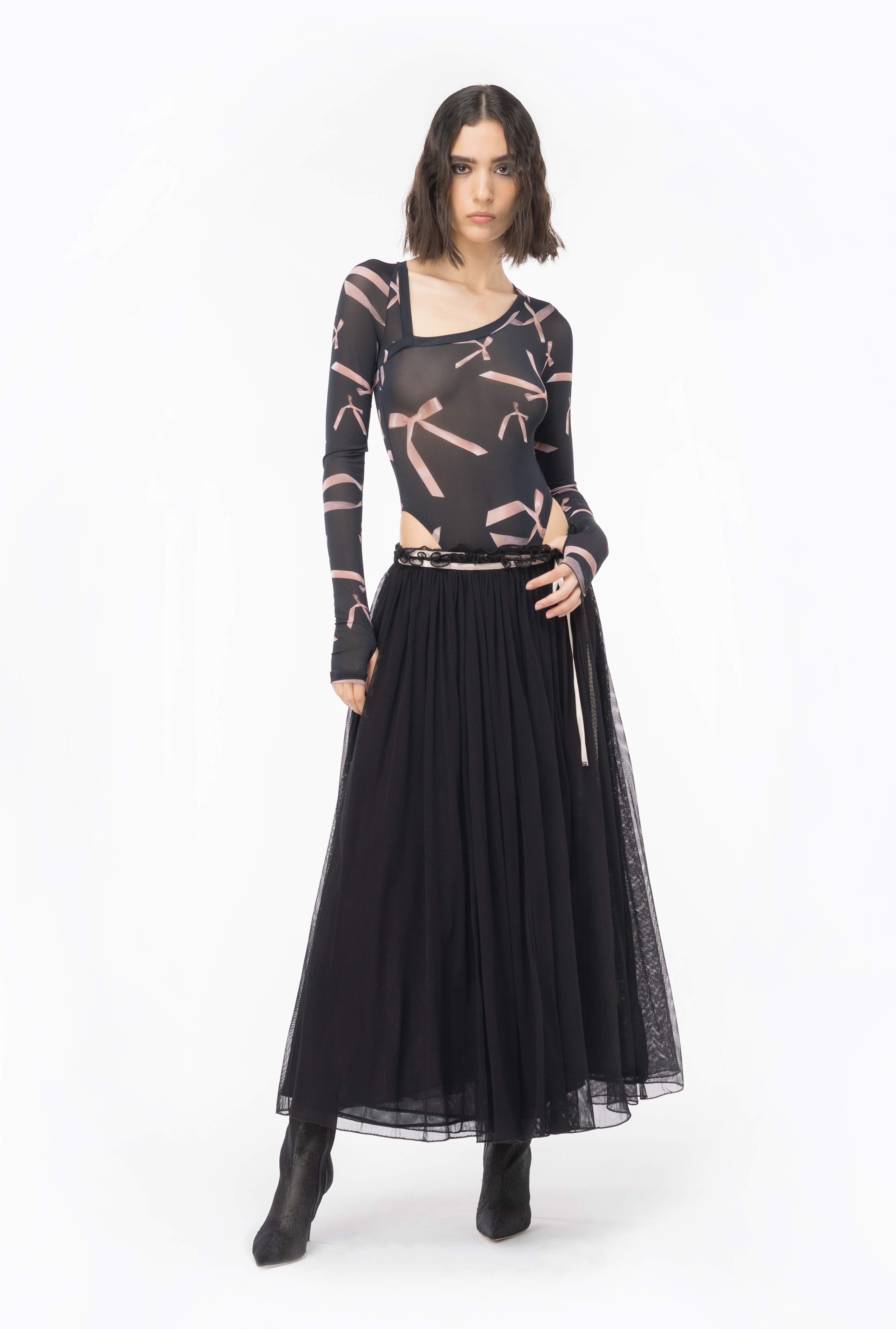 PINKO REIMAGINE TULLE LONG SKIRT BY PATRICK MCDOWELL - 3