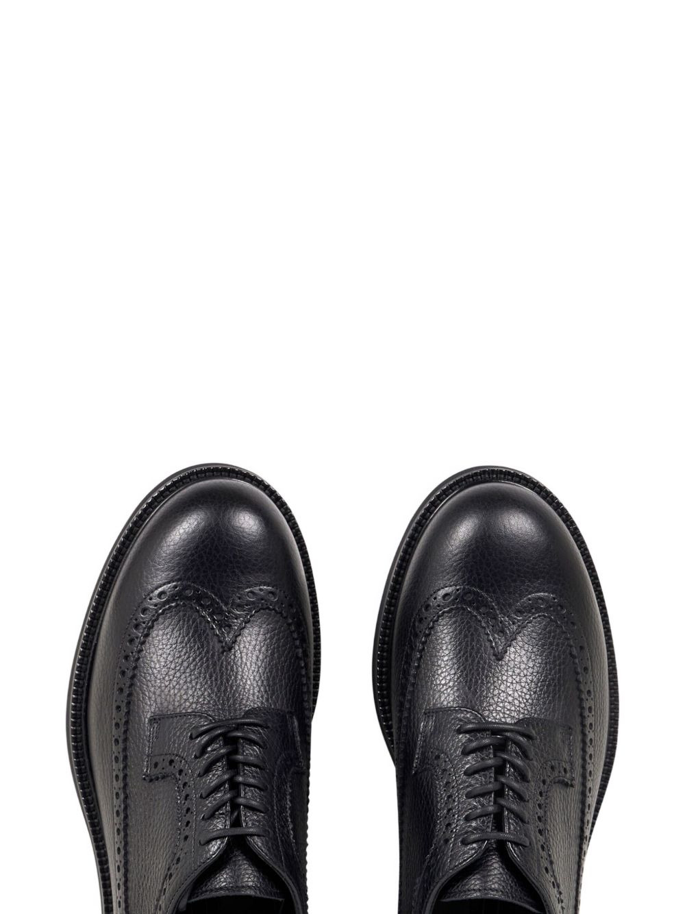 leather broguing-details Derby shoes - 3