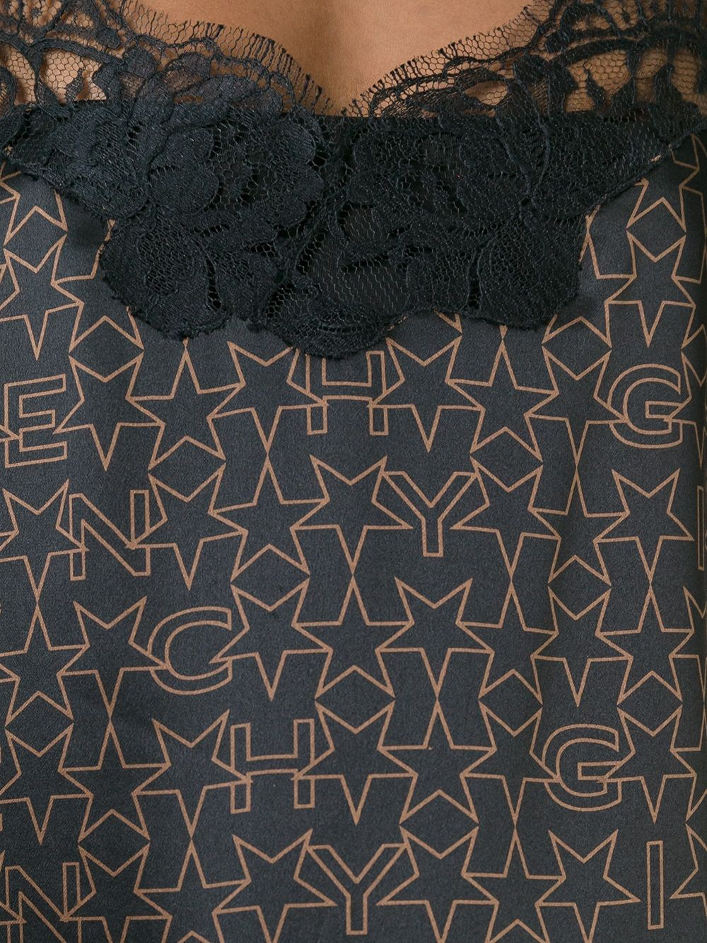 logo print lace dress - 5
