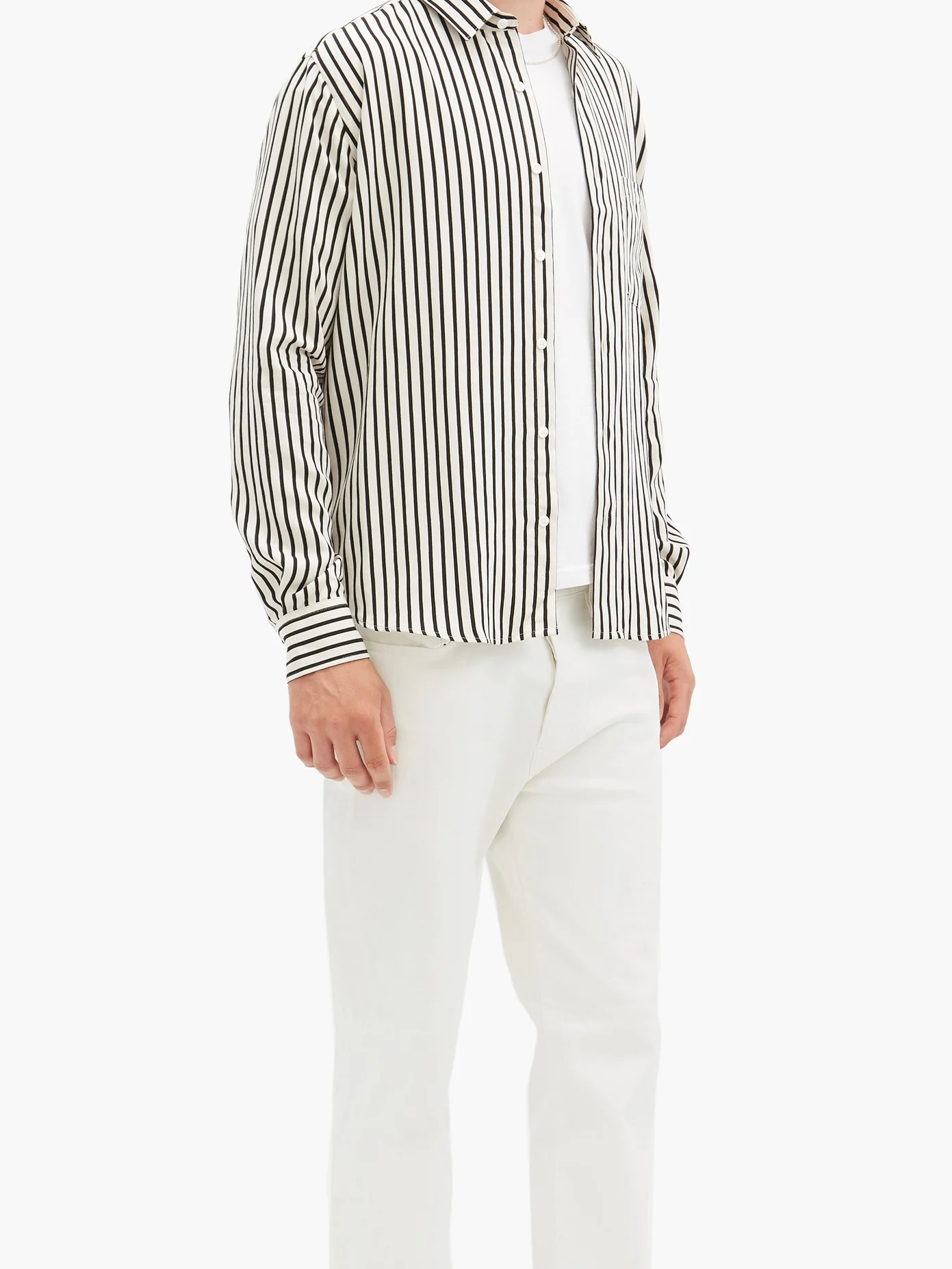 Striped twill shirt - 6