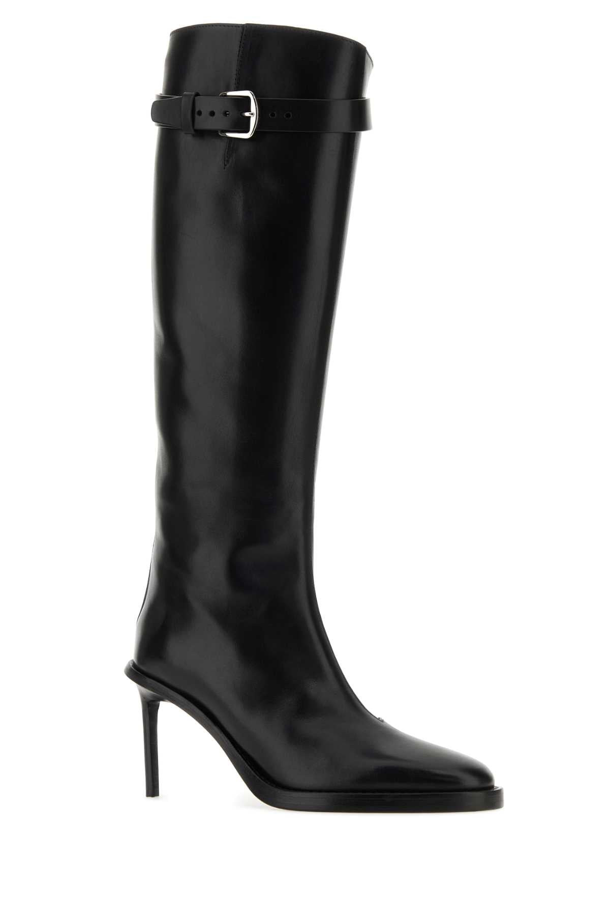 Ann Demeulemeester Women Black Leather Boots - 2