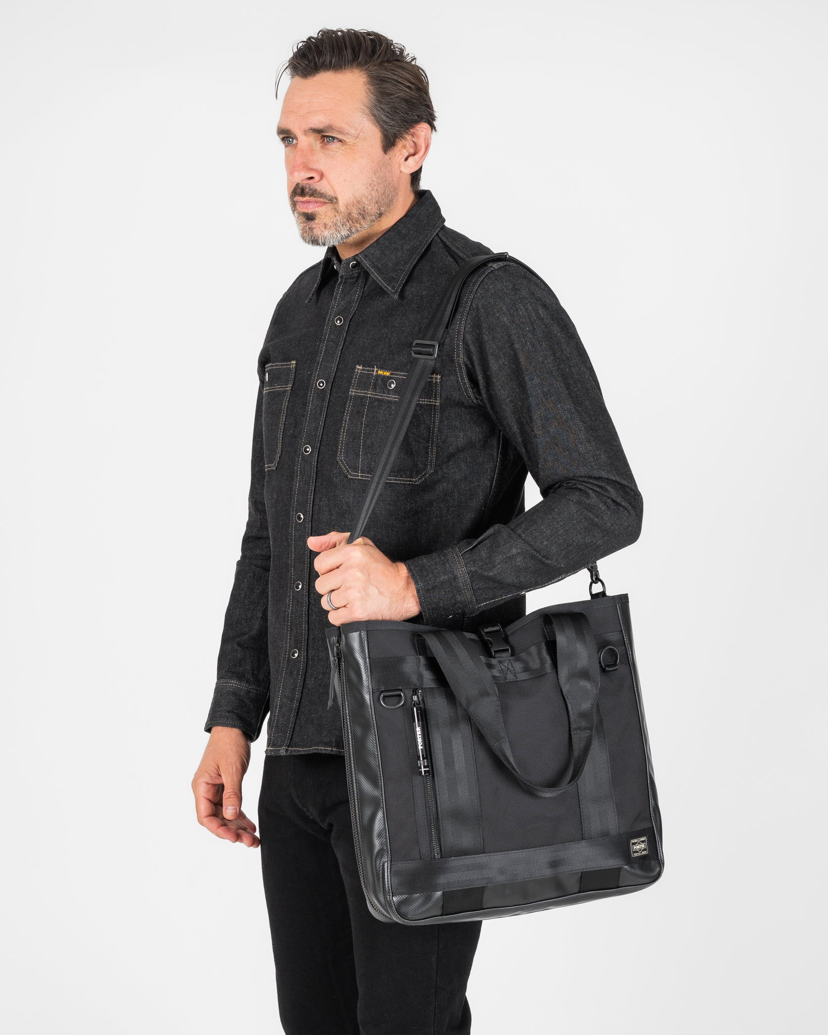 PORTER - YOSHIDA & CO. - HEAT 2WAY TOTE BAG - BLACK - 2