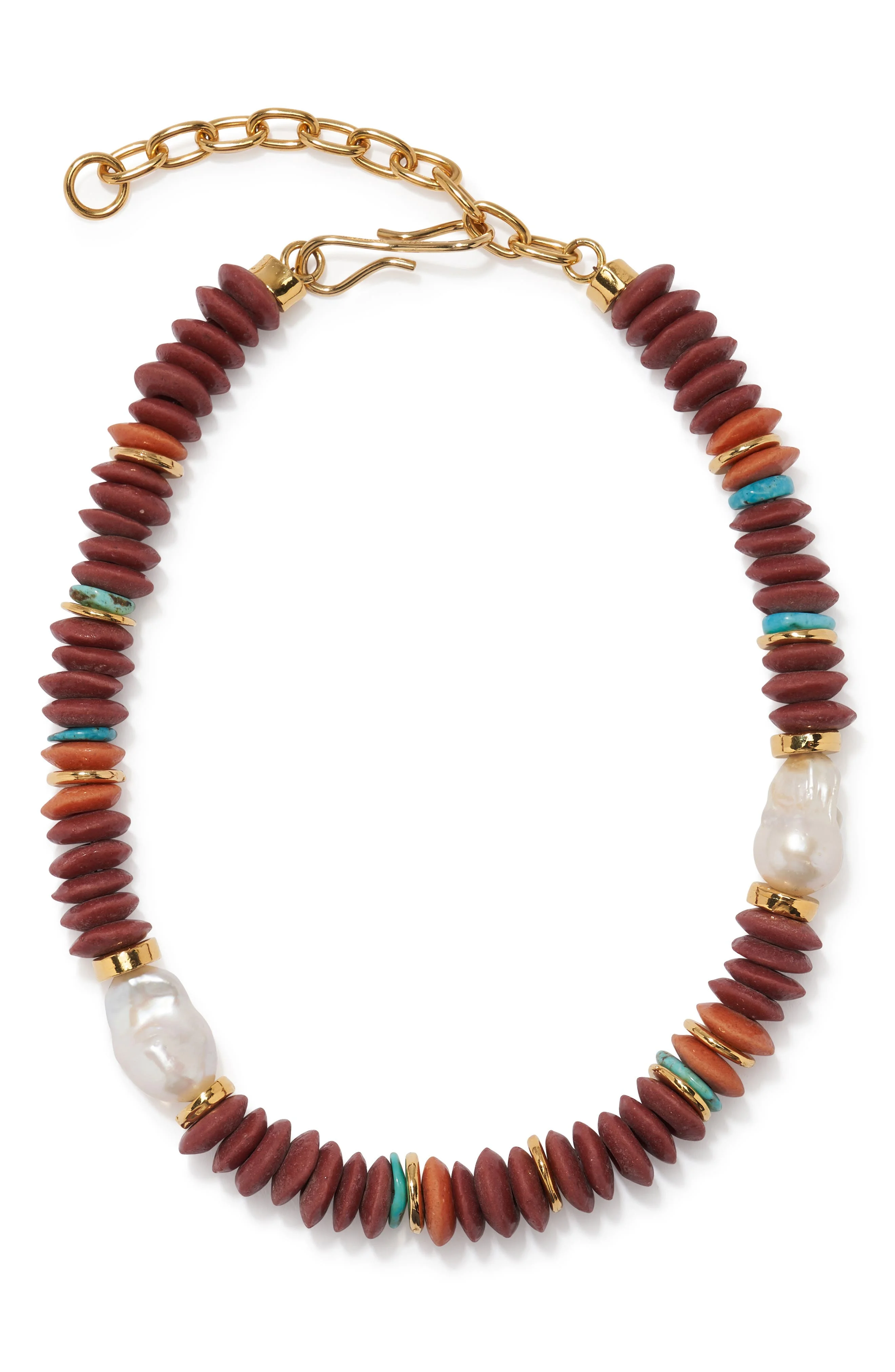 Lizzie Fortunato Umi Disc Bead Necklace in Brown Multi at Nordstrom - 1