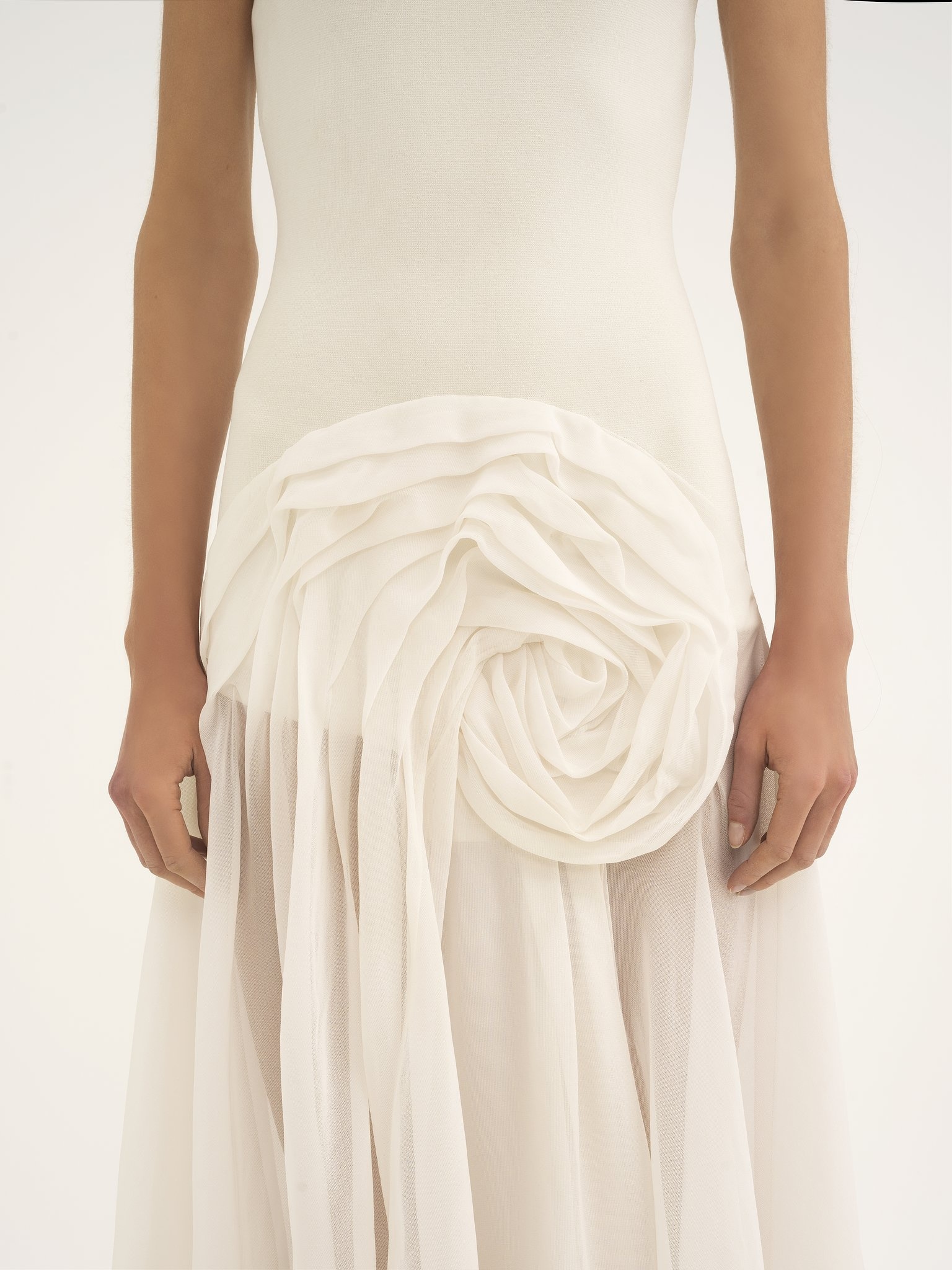 BI-MATERIAL LONG TANK DRESS - 6