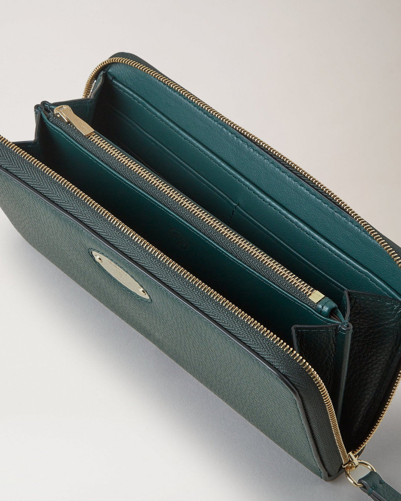 Mulberry Mulberry Plaque 8 Credit Card Zip Purse Mulberry Green Small Classic Grain outlook