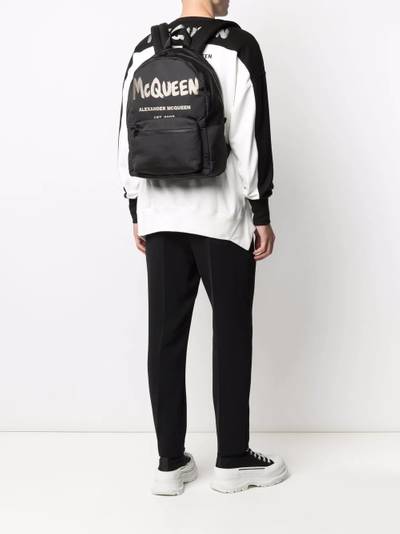 Alexander McQueen Graffiti Metropolitan printed backpack outlook