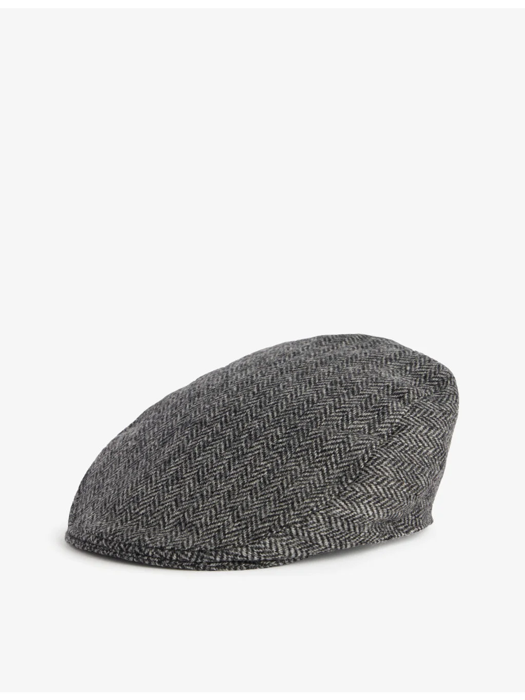 Manorbrook flat-crown herringbone wool cap - 1