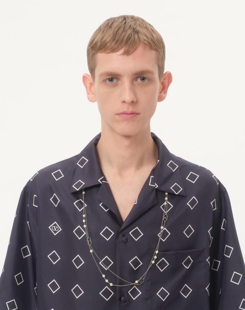 SILK TWILL BOWLING SHIRT WITH OPTICOOL PRINT 4