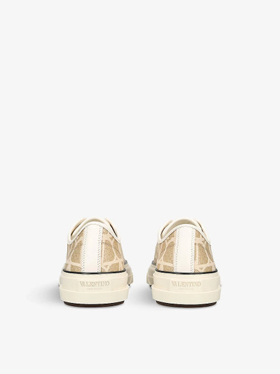 Valentino VLOGO-print low-top woven trainers outlook