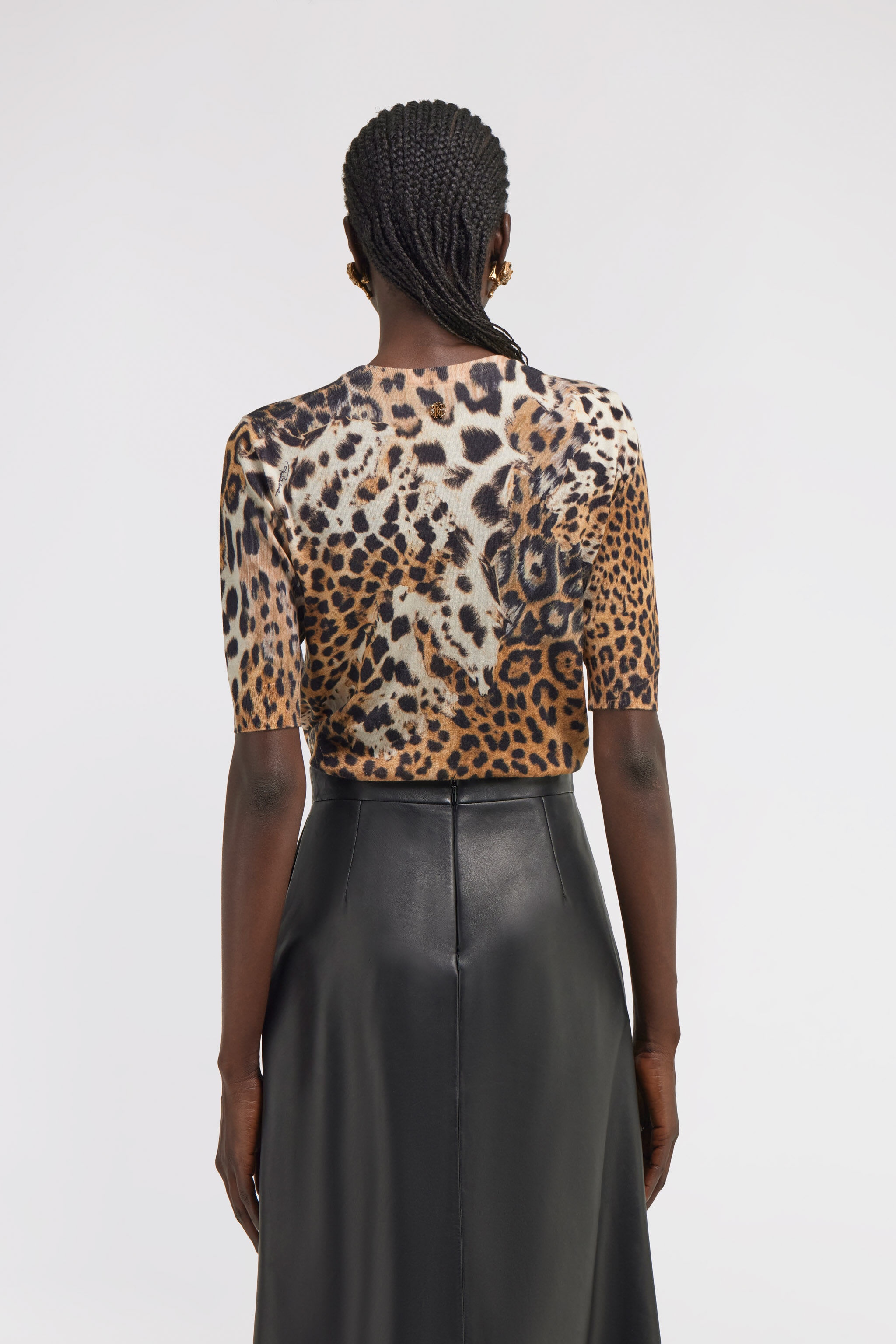 Malachite Print Short sleeve Knit - 4