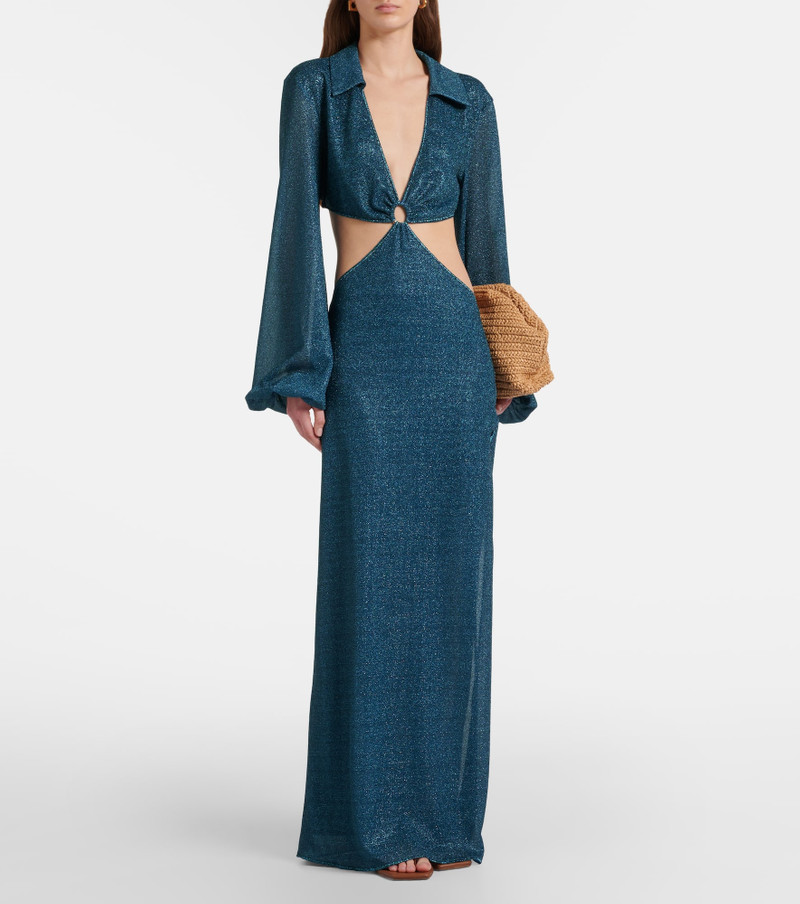 Oséree Lumière cutout ring-detail maxi dress outlook