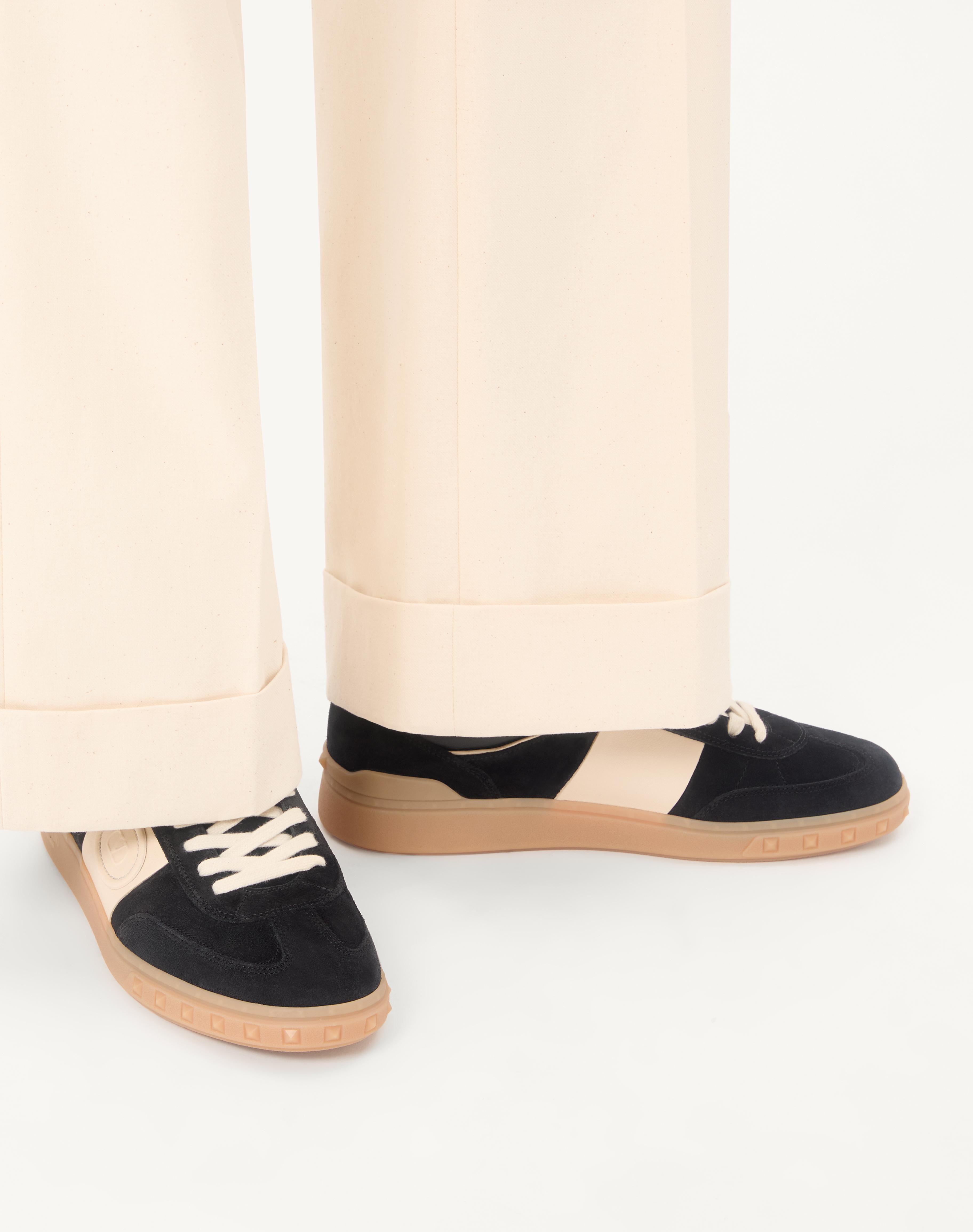 UPVILLAGE LOW TOP SNEAKER IN SPLIT LEATHER AND CALFSKIN NAPPA LEATHER - 2