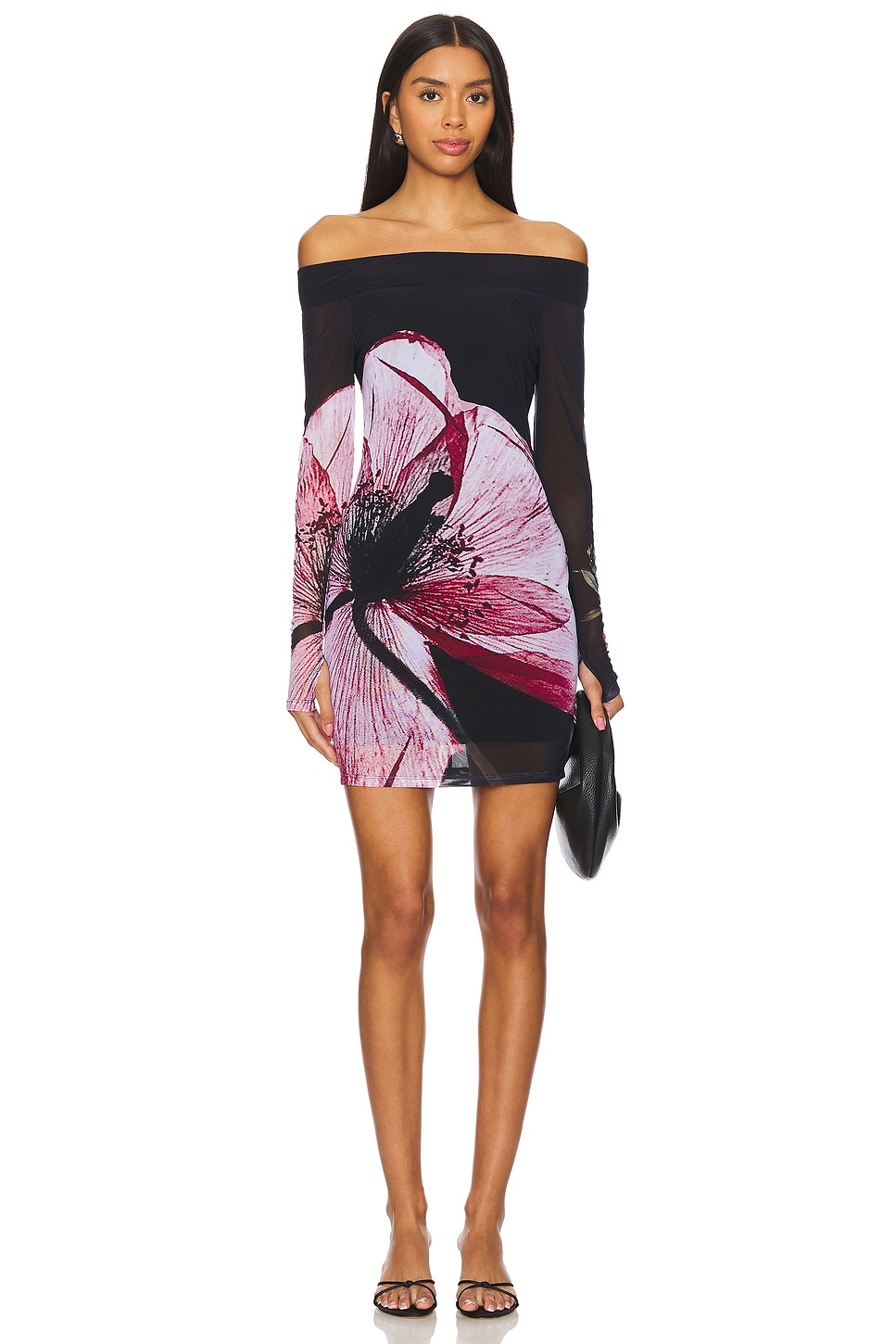 Dorinda Mini Dress With Thumbholes - 1